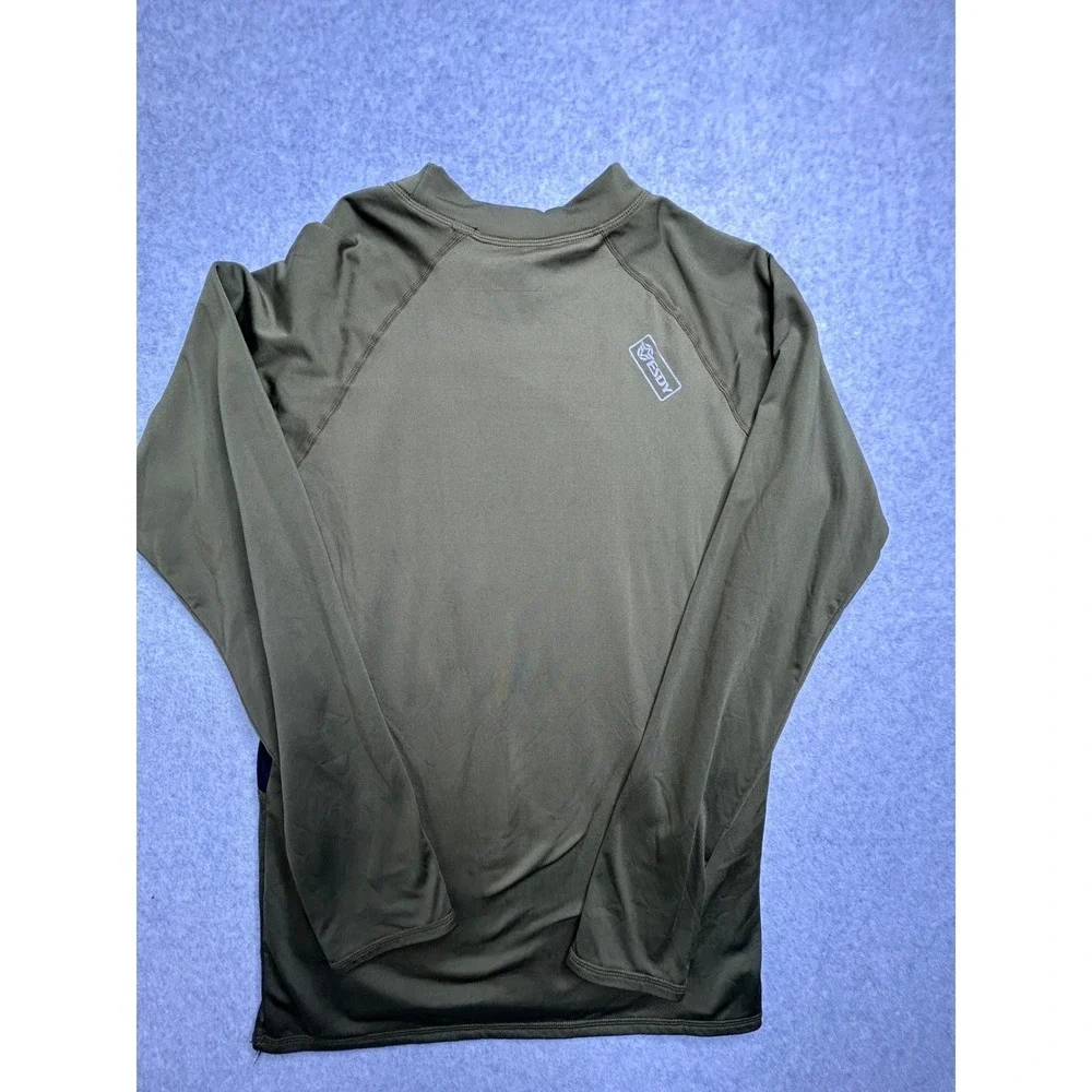 ESDY Mens Tactical Thermal Base Layer Set Olive Green Fleece Lined Large